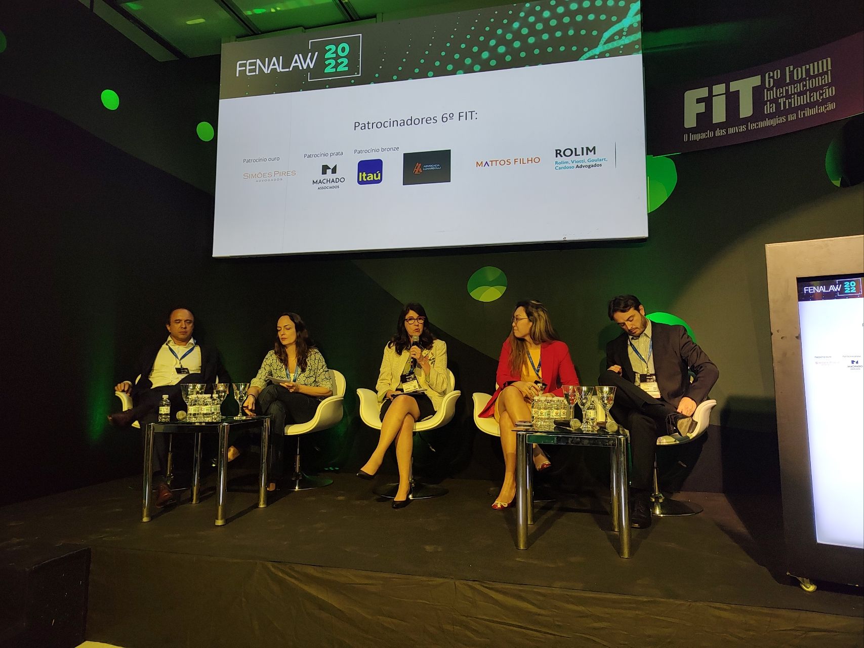 Painel "Tecnologia, Compliance Tributário, ESG & Sustentabilidade", realizado durante a Fenalaw 2022 (Imagem: Divulgação/Felipe Ferreira Silva)