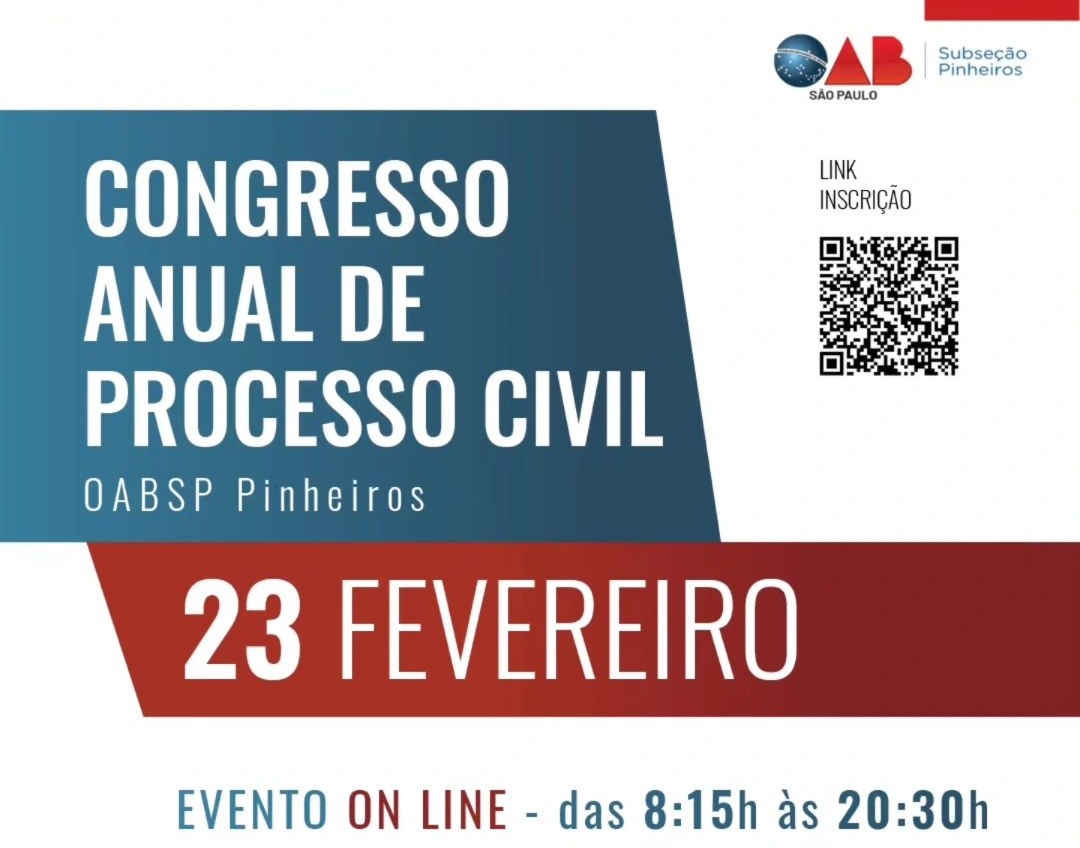 Webinar: Congresso Anual de Processo Civil da OABSP Pinheiros