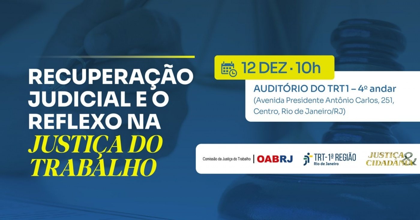 Evento presencial (RJ): "Conversa com o Judiciário"