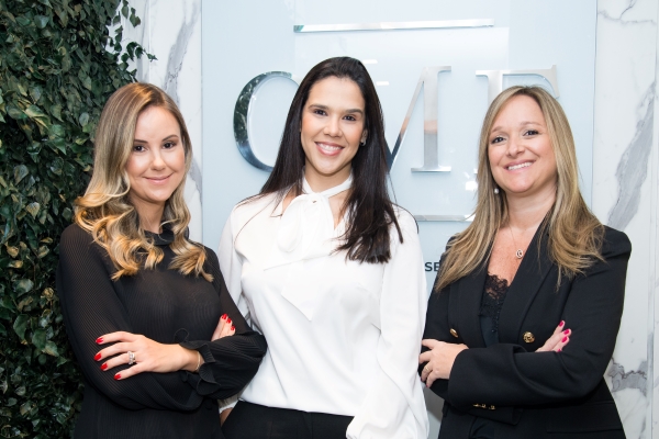 Carine Murta Nagem Cabral, Ana Rita Castro Magalhães e Mariana Tavares Matos Fonseca (a partir da esq.), sócias do escritório CMF Advogados (Imagem: Divulgação)