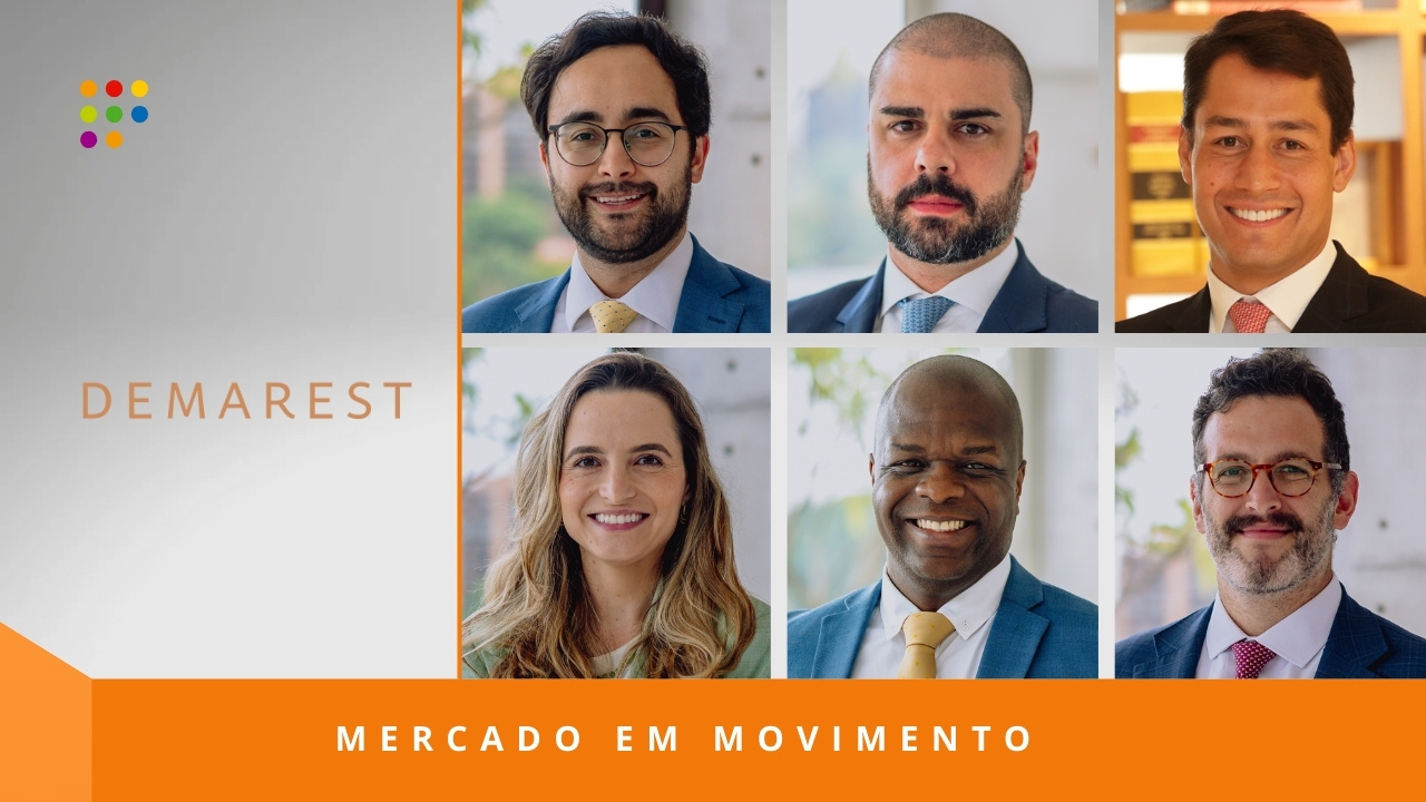 Da esq. para dir (linha superior): Celso Báez Filho, Fabio Tayar, Marco Fonseca Júnior. Linha inferior: Milena Arbizu, Robson de Oliveira e Vitor Amorim, novos sócios do Demarest (Imagem: Análise Editorial/Divulgação)
