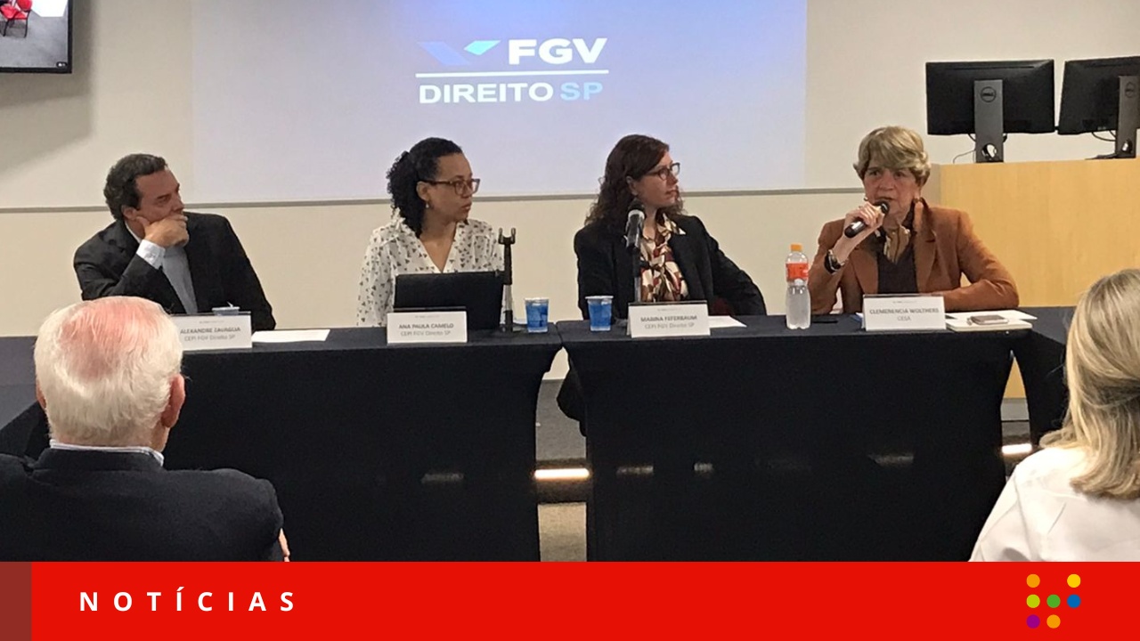Alexandre Zavaglia (CEPI FGV Direito SP), Ana Paula Camelo (CEPI FGV Direito SP), Marina Feferbaum (CEPI FGV Direito SP) e Clemenencia Wolthers (CESA) (Imagem: Divulgação)
