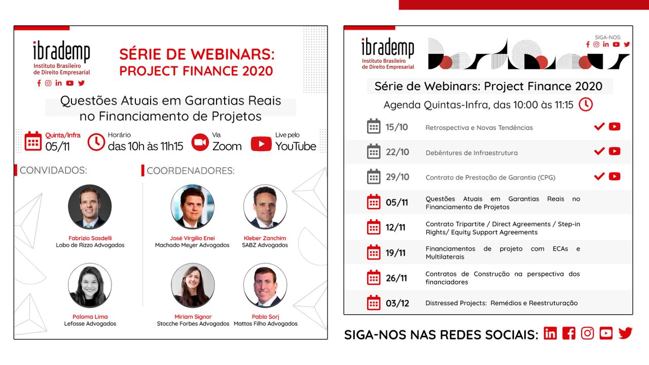 Webinar: Questões atuais em garantias reais no financiamento de projetos