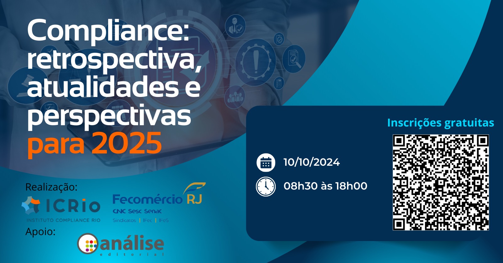Evento presencial (RJ): Compliance: retrospectiva, atualidades e perspectivas para 2025