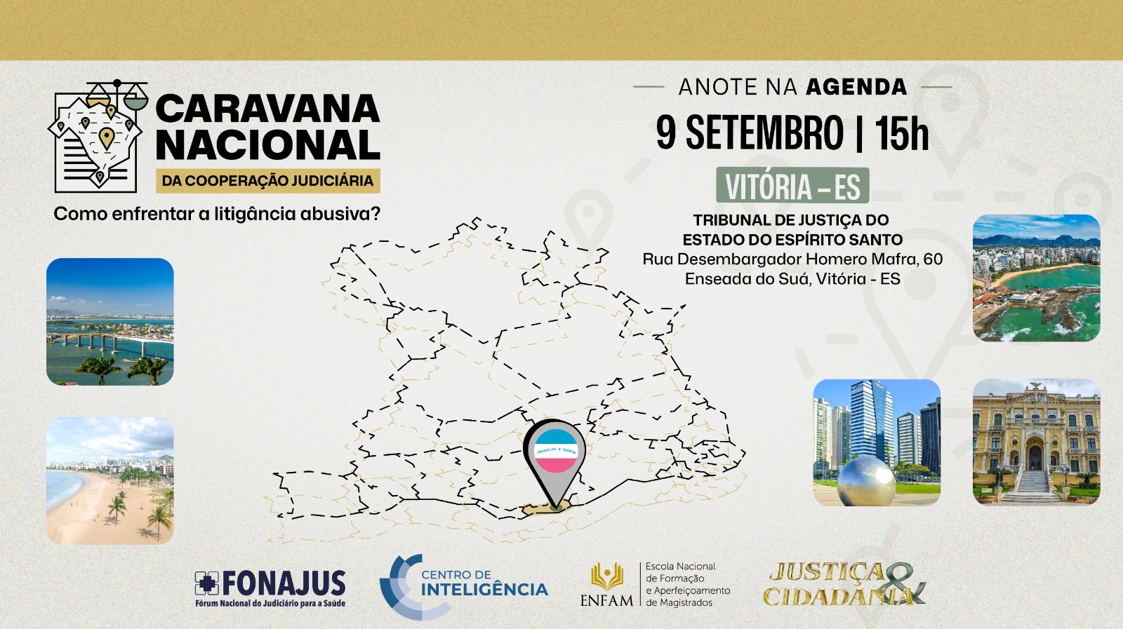 Evento presencial (ES): Caravana Nacional da Cooperação Judiciária