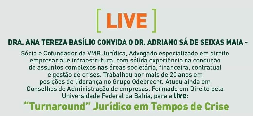 Transmissão ao vivo: "Turnaround" jurídico em tempos de crise