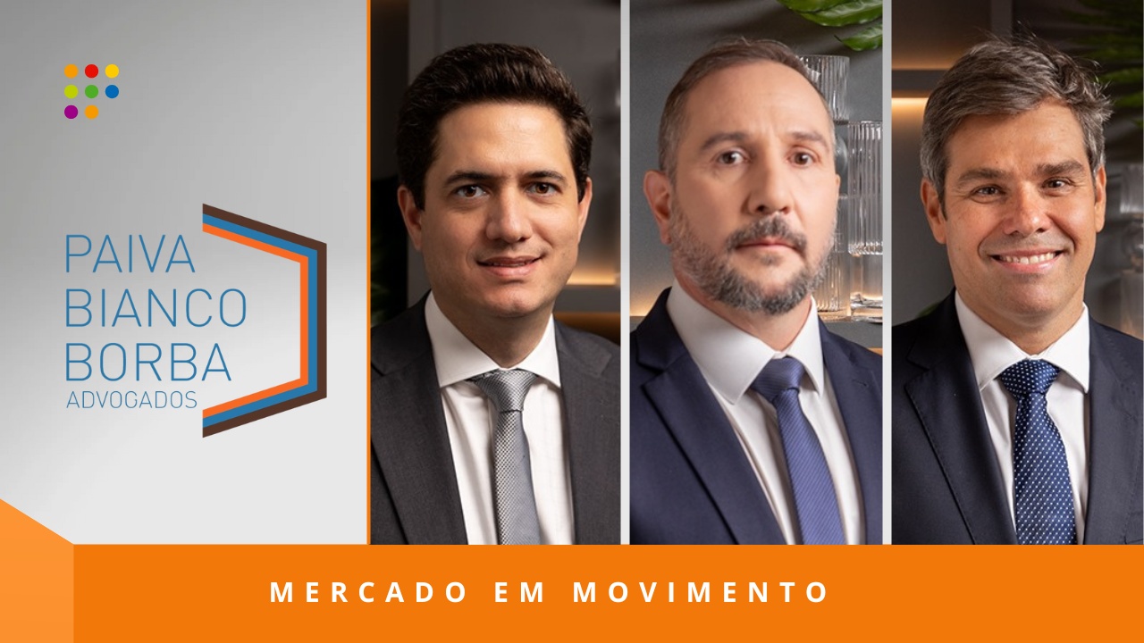 Da esq. para dir: Eneas Neto, Fábio Bianco e Rogério Paiva, novos sócios do Paiva, Bianco, Borba Advogados. (Imagem: Análise Editorial/Divulgação)