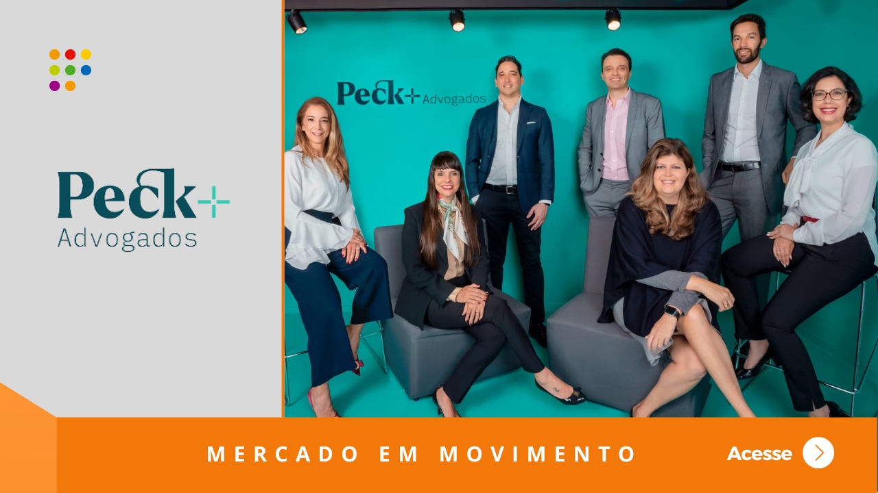 Sentadas: Patricia Peck e Lorena Botelho. Em pé: Letícia Málaga, Antonio Oliveira, Leandro Bissoli, Henrique Rocha e Caroline Teófilo (Imagem: Divulgação/Marcelo Spatafora)