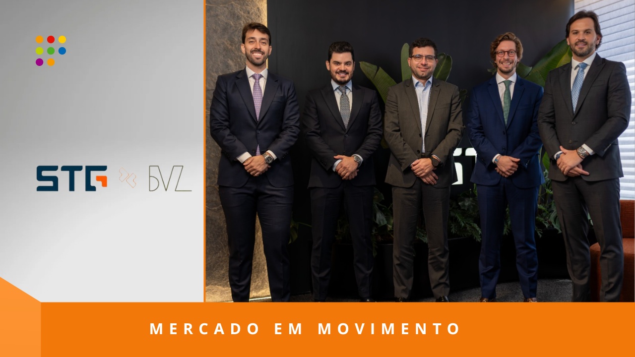 Da esq. para dir: Luciano Gomes, Pedro Terra, Renato Vilela, Ivo Bari e Pedro Schmeisser, sócios do STG Law e BVZ Advogados (Imagem: Análise Advocacia/Divulgação)