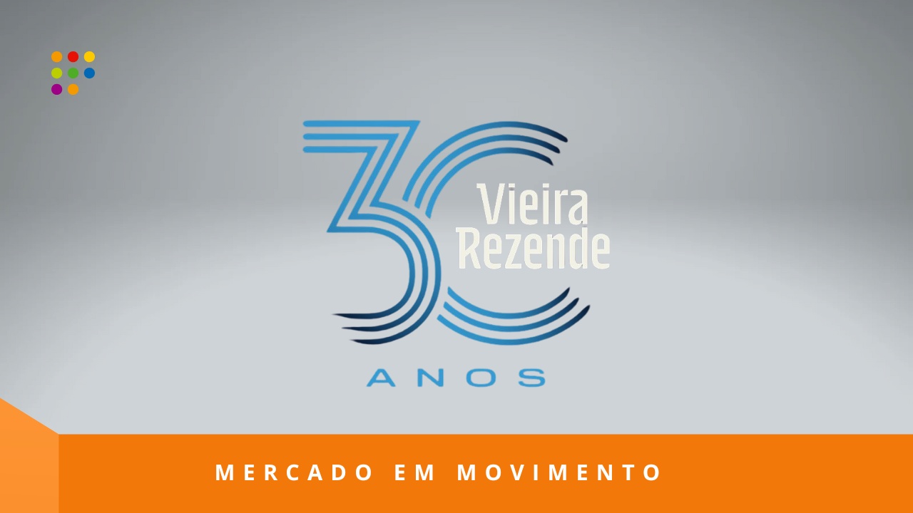 Logo comemorativo de 30 anos do Vieira Rezende (Imagem: Análise Editorial/Reprodução)