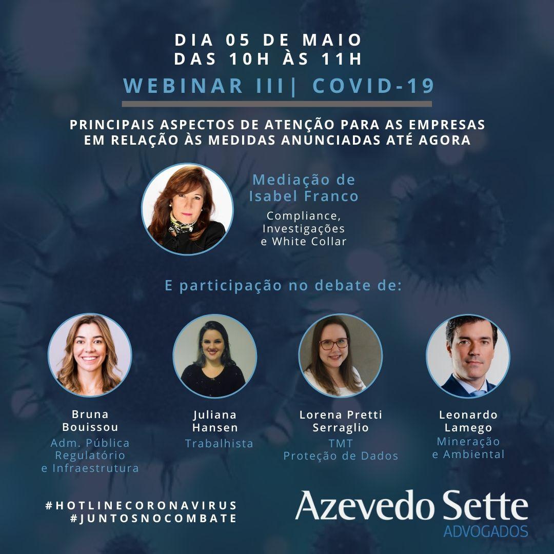 Webinar: Principais aspectos de atenção para as empresas em relação às medidas anunciadas até agora