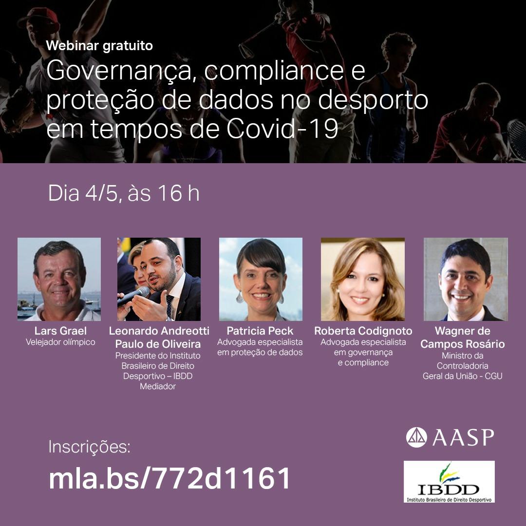 Webinar: Governança, Compliance e Proteção de Dados no desporto em tempos de COVID-19