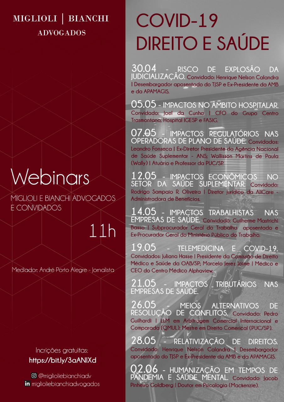 Série de Webinars: COVID-19 - Direito e Saúde